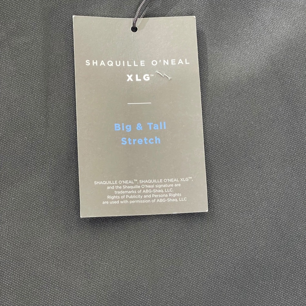NEW Shaquille O'Neal XLG Mens Big & Tall Stretch Dress Pants Black 56W x 32L - Picture 5 of 11